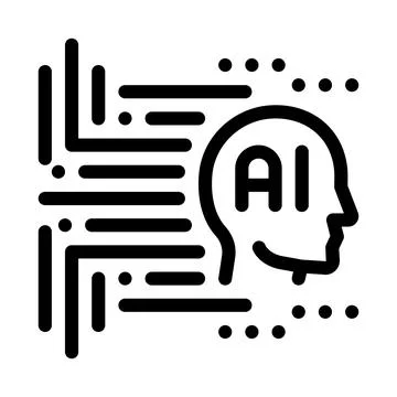 Artificial intelligence line icon vector illustration sign Illustration