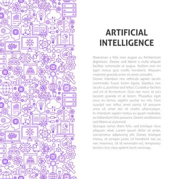 Artificial Intelligence Line Pattern Concept イラスト素材