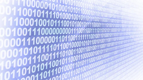 Artificial intelligence lines of binary code abstract background illustrating Stock Footage 260425144