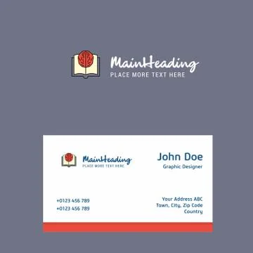 Artificial intelligence logo Design with business card template. Elegant corp Stock Illustration