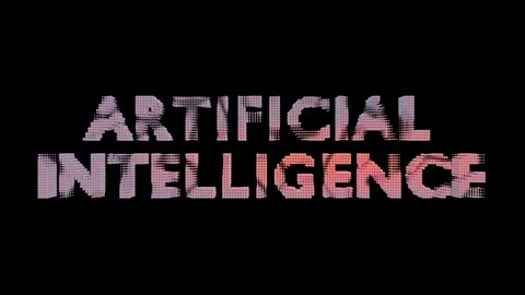 Artificial intelligence logo Stock Footage 309923639