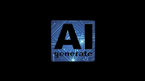 Artificial Intelligence Logo: Futuristic Neural Network Stock Footage 343551800