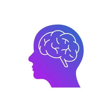 Artificial intelligence logo icon digital face. Artificial software human head 스톡 일러스트