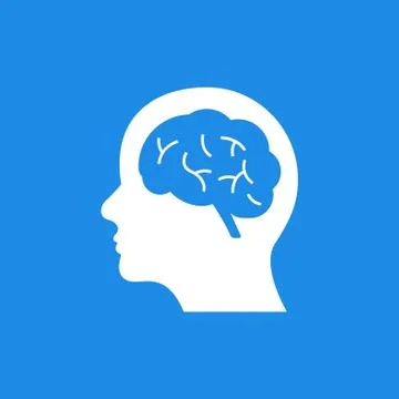 Artificial intelligence logo icon digital face. Artificial software human head Stock Illustration