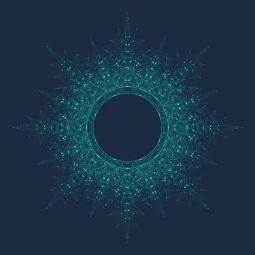 Artificial intelligence logo. Machine Learning concept. Digital Brain. Neural 스톡 일러스트