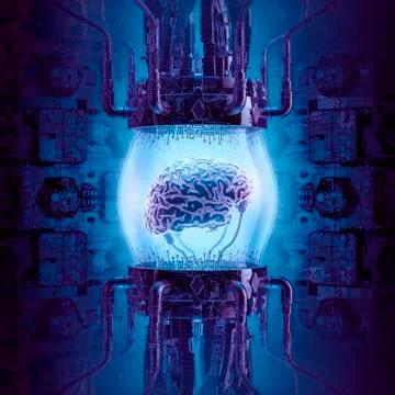 Artificial intelligence machine 스톡 일러스트