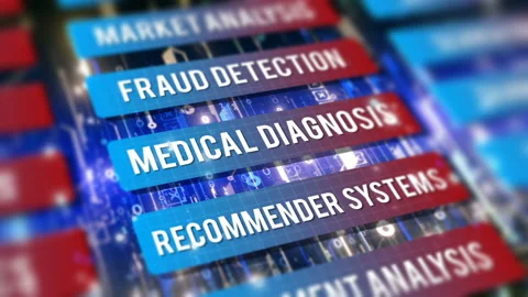 Artificial intelligence machine learning application technology concept Stock Footage 131456782