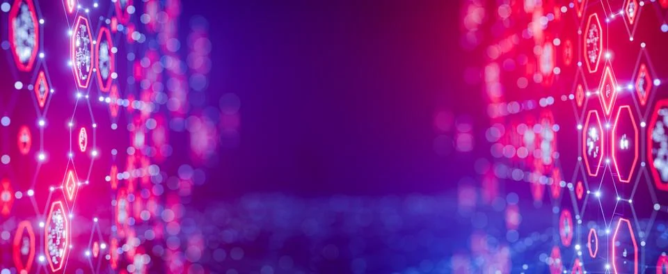 Artificial intelligence. Machine learning. Data background. Big data. Data .. Illustrazione stock