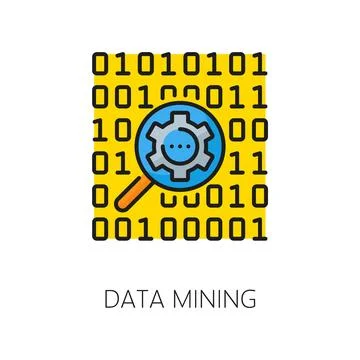 Artificial intelligence machine learning line icon Stock Illustration