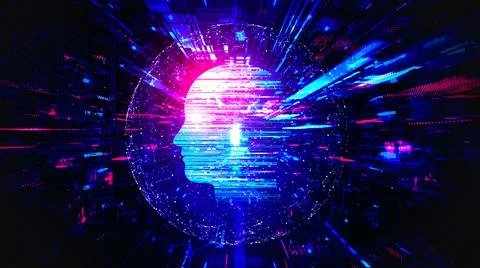 Artificial Intelligence - Machine Learning - The Rise of AI イラスト素材