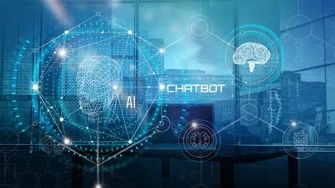 Artificial intelligence, machine learning technology concept. Stock Illustration