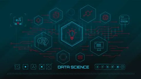 Artificial intelligence, machine learning technology concept. イラスト素材