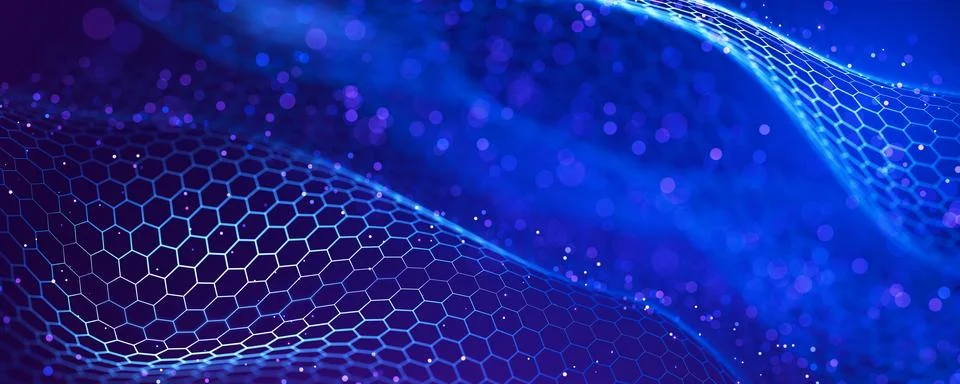 Artificial intelligence. Machine learning. Wide banner. Neon. Blockchain ba.. 스톡 일러스트