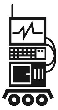 Artificial intelligence machine. Mobile electronic complex icon Illustrazione stock