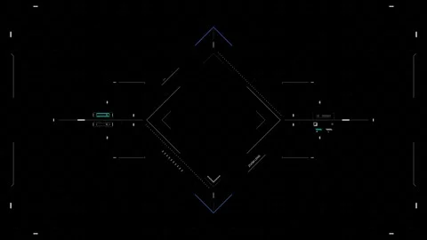 Artificial Intelligence Mainframe Core HUD Screen Interface with Moving Stock Footage 341467519