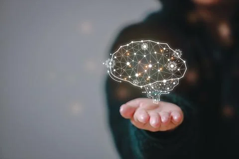 Artificial Intelligence. man using technology smart robot AI, artificial in.. Stock Photos