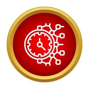 Artificial intelligence managing digital data time network Stock Illustration