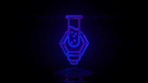 Artificial intelligence medicine in neon effect mp4 video Stock Illustration