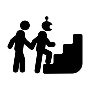 Artificial Intelligence Mentorship and Business Guidance Icon, Human guidin.. Stock Illustration