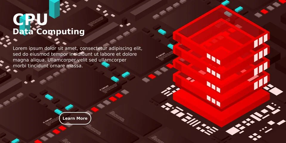 Artificial intelligence micro chip illustration. Quantum computing. PC mainbo Illustrazione stock