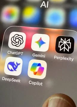 Artificial Intelligence mobile apps, Berlin, Germany - 31 Oct 2025 Stock Photos