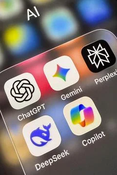 Artificial Intelligence mobile apps, Berlin, Germany - 31 Oct 2025 Stock Photos