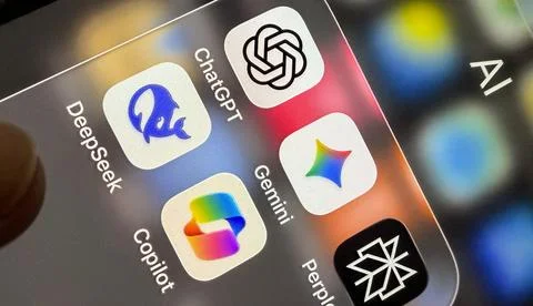 Artificial Intelligence mobile apps, Berlin, Germany - 31 Oct 2025 Stock Photos