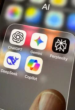 Artificial Intelligence mobile apps, Berlin, Germany - 31 Oct 2025 Stock Photos
