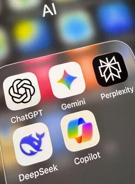 Artificial Intelligence mobile apps, Berlin, Germany - 31 Oct 2025 Stock Photos