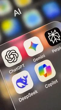 Artificial Intelligence mobile apps, Berlin, Germany - 31 Oct 2025 Stock Photos