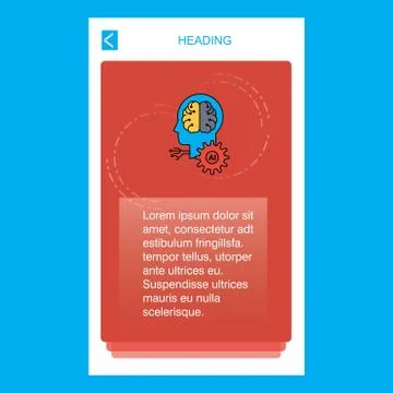 Artificial intelligence mobile vertical banner design design. Vector 스톡 일러스트