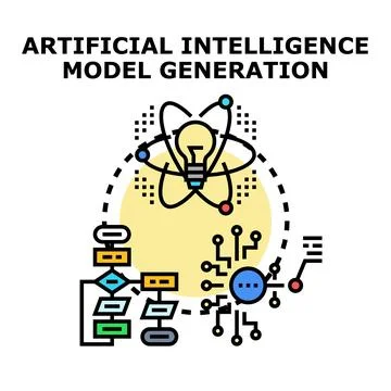Artificial intelligence model generation system developing process イラスト素材