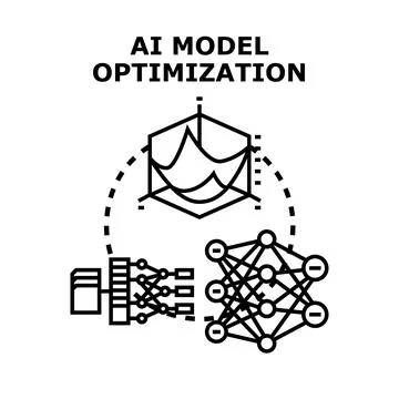 Artificial intelligence model optimizing for machine learning Illustrazione stock