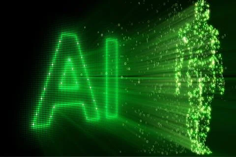 Artificial intelligence modern computing concept イラスト素材