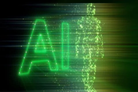 Artificial intelligence modern computing concept Stock Illustration