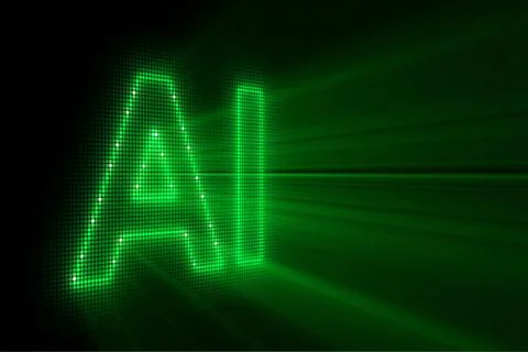 Artificial intelligence modern computing concept Stock Illustration