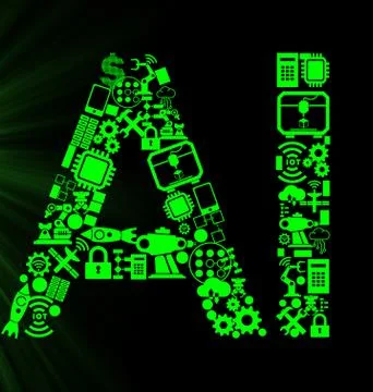 Artificial intelligence modern computing concept 스톡 일러스트