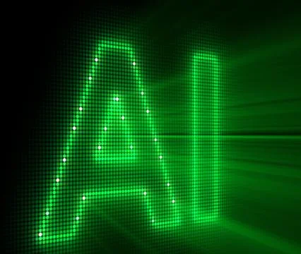 Artificial intelligence modern computing concept 库存插图