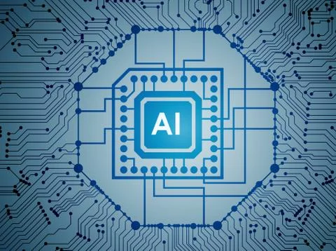 Artificial intelligence modern computing concept 스톡 일러스트
