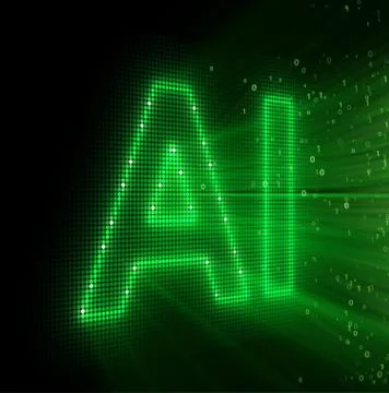 Artificial intelligence modern computing concept Stock Illustration