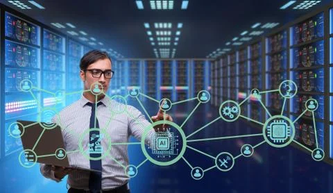 Artificial intelligence modern computing concept Stockfoto's