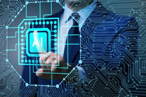 Artificial intelligence modern computing concept 库存照片