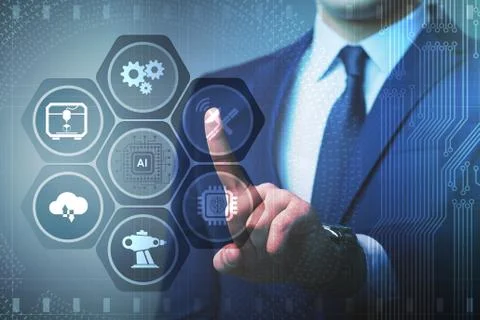 Artificial intelligence modern computing concept 库存照片