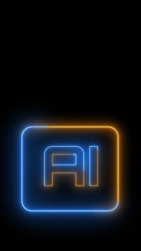 Artificial intelligence neon light ai logo animation Stock Footage 341675142