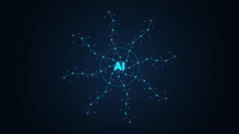 Artificial intelligence network concept abstract motion background technolo.. Video stock 346771033