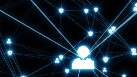 Artificial intelligence network keeping authentication of users accounts safe Stock Footage 241756542