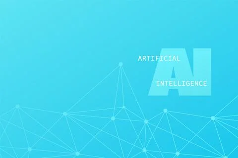 Artificial Intelligence. Network pattern. Deep learning Illustrazione stock