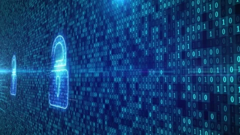 Artificial intelligence network security concept and password lock Stock Footage 269104056