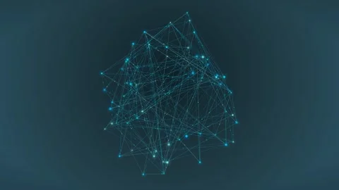 Artificial Intelligence Network Sphere Data Connections Technology Background Stock Footage 337038511