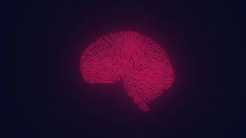Artificial intelligence neural network brain animation Stock Footage 240737681